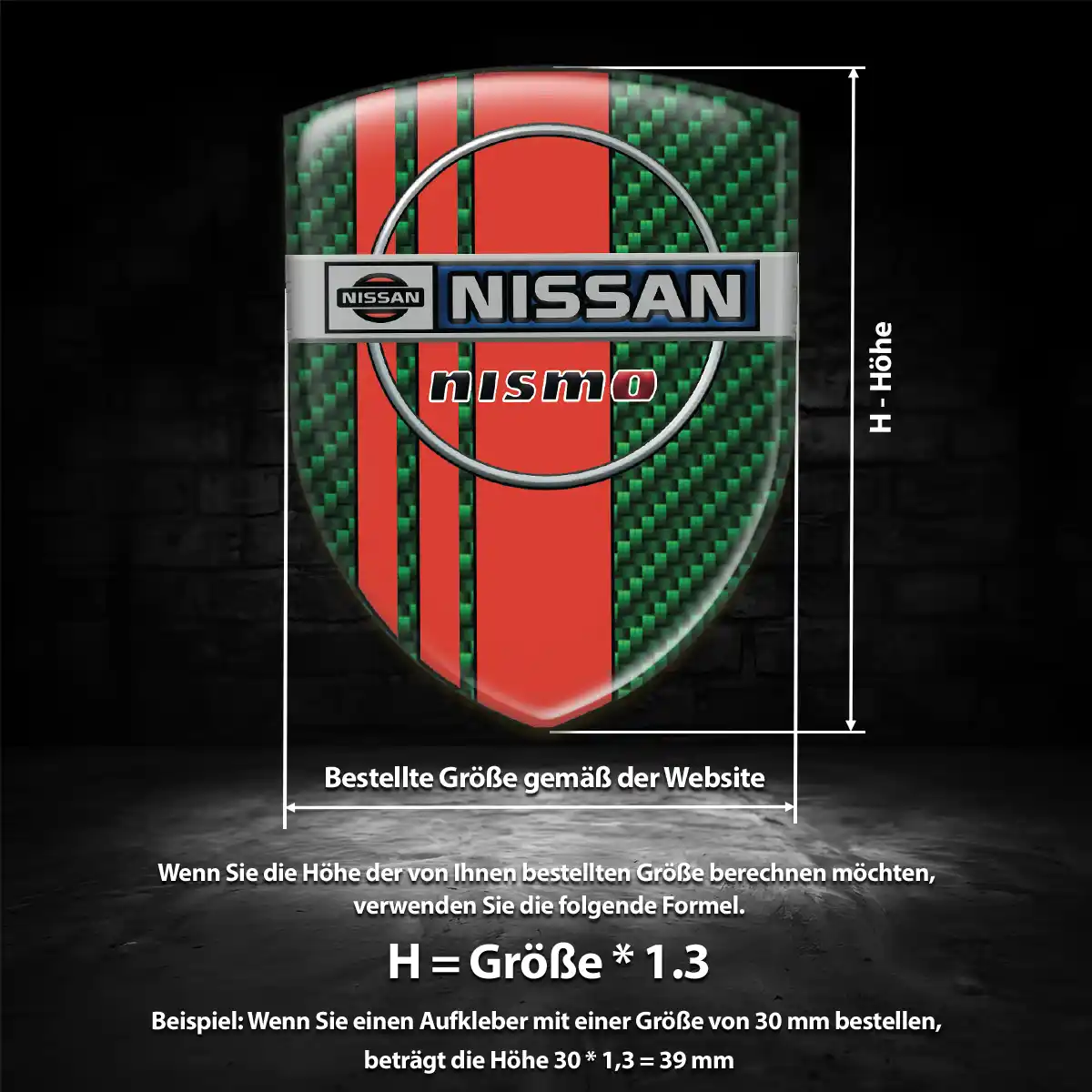 Nissan Aufkleber 3D Gel Embleme Limitierte Auflage