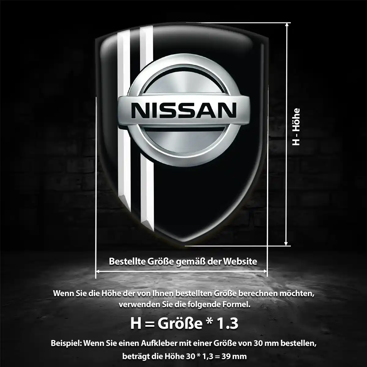 Nissan Aufkleber 3D Gel Embleme Luxus-Edition
