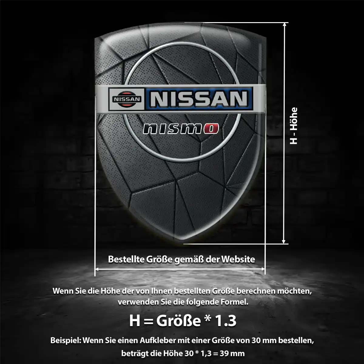 Nissan Aufkleber 3D Gel Embleme Modernes Design