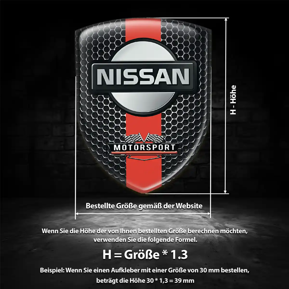Nissan Aufkleber 3D Gel Embleme Premium-Edition