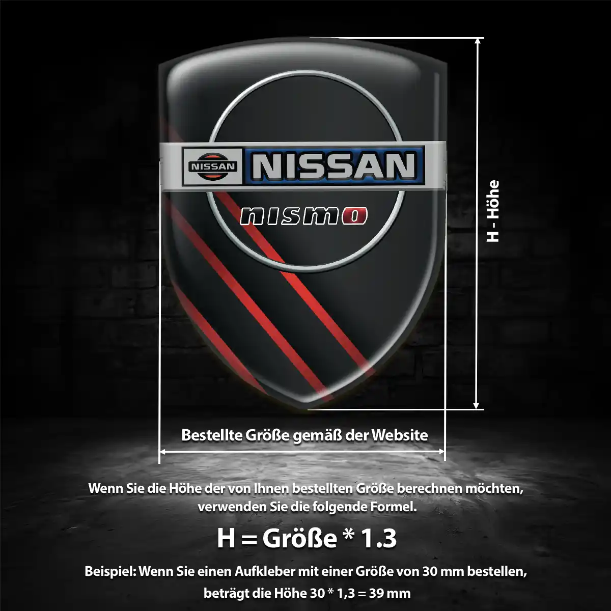 Nissan Aufkleber 3D Gel Silikon Anspruchsvolles Design