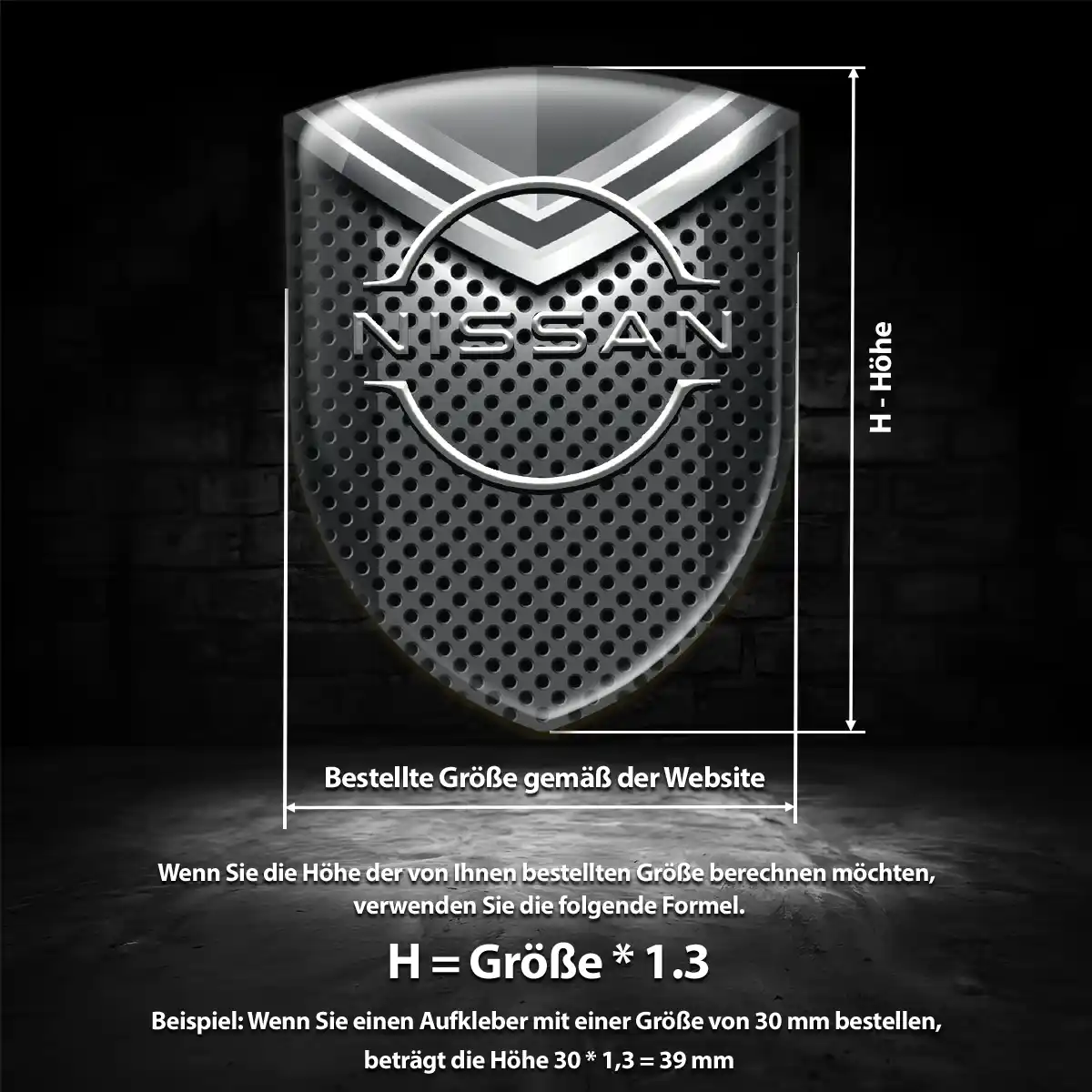Nissan Aufkleber 3D Gel Silikon Ausdrucksstarkes Design