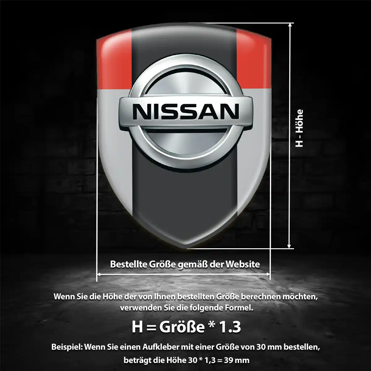 Nissan Aufkleber 3D Gel Silikon Auto Edles Design