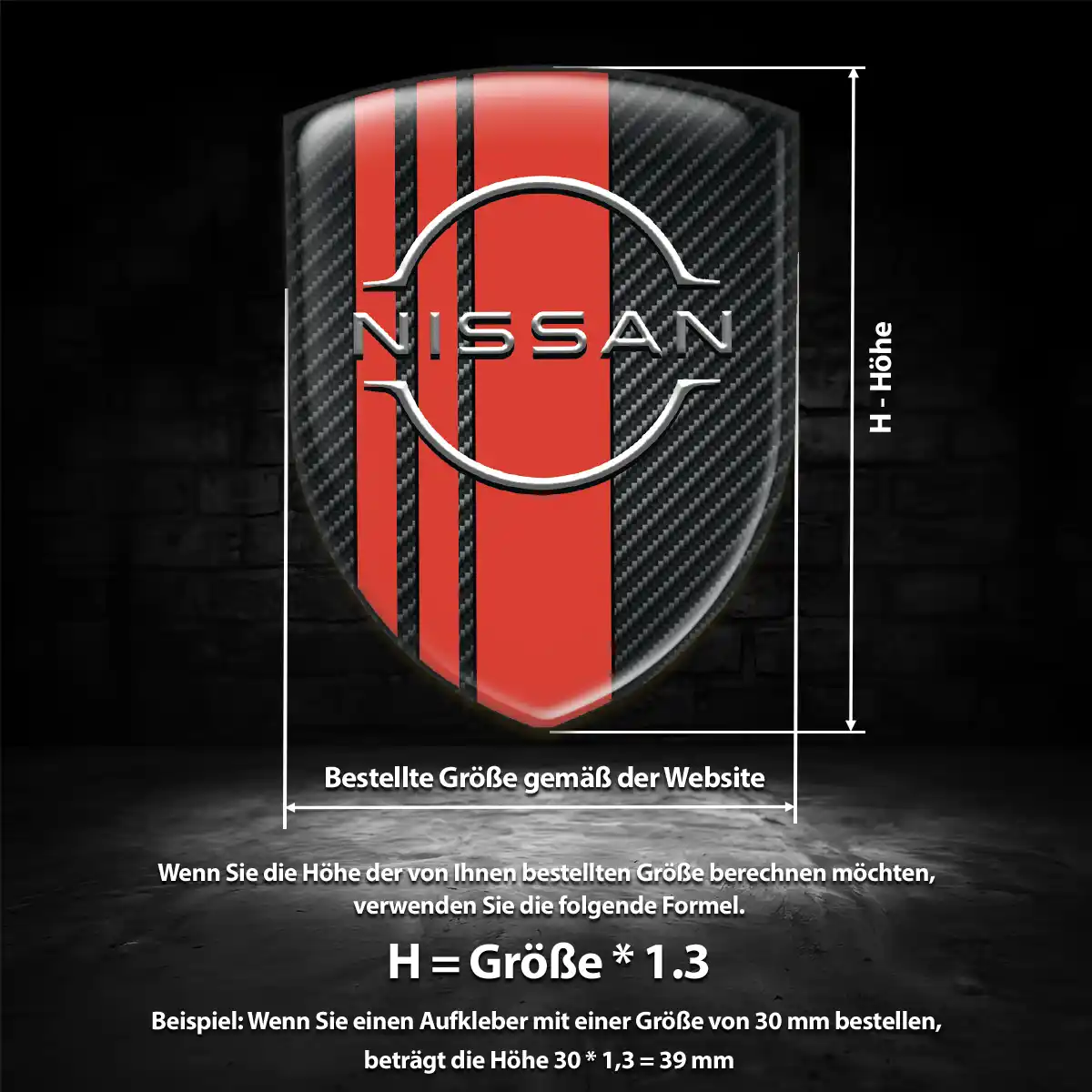 Nissan Aufkleber 3D Gel Silikon Auto Exterieurdesign