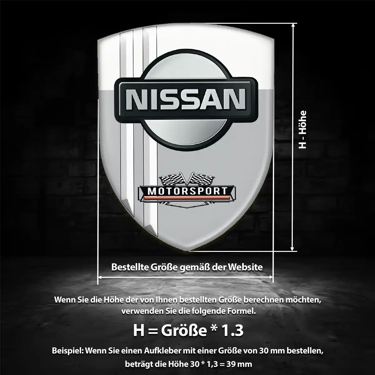 Nissan Aufkleber 3D Gel Silikon Auto Modernes Design