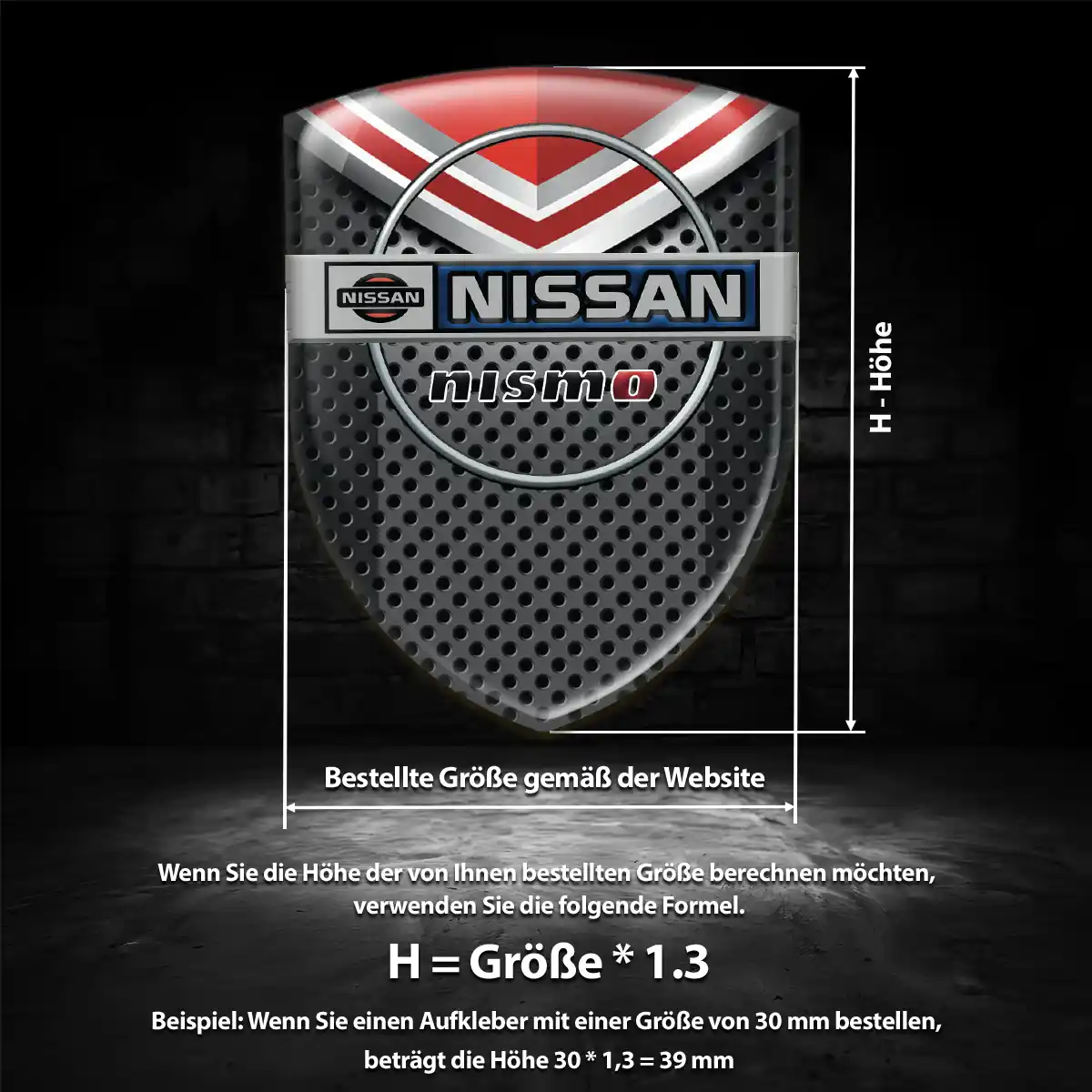 Nissan Aufkleber 3D Gel Silikon Auto Premium-Edition