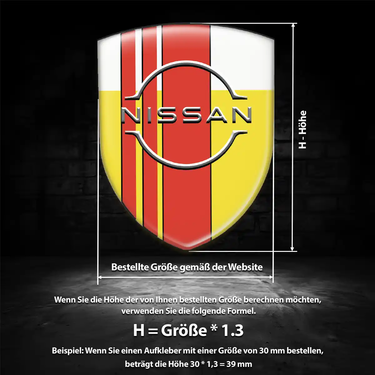 Nissan Aufkleber 3D Gel Silikon Auto Premiumqualität