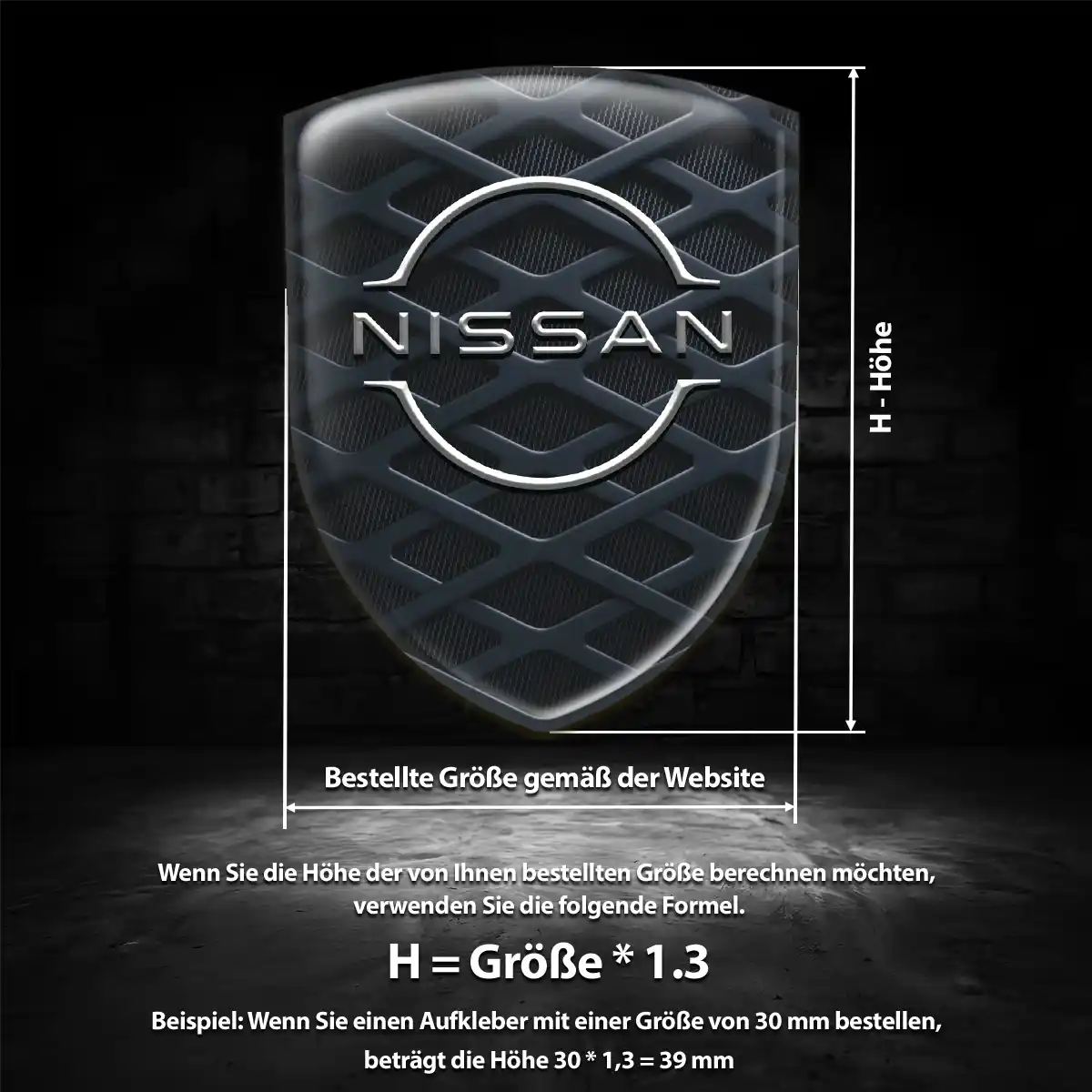 Nissan Aufkleber 3D Gel Silikon Auto Tuningfahrzeug
