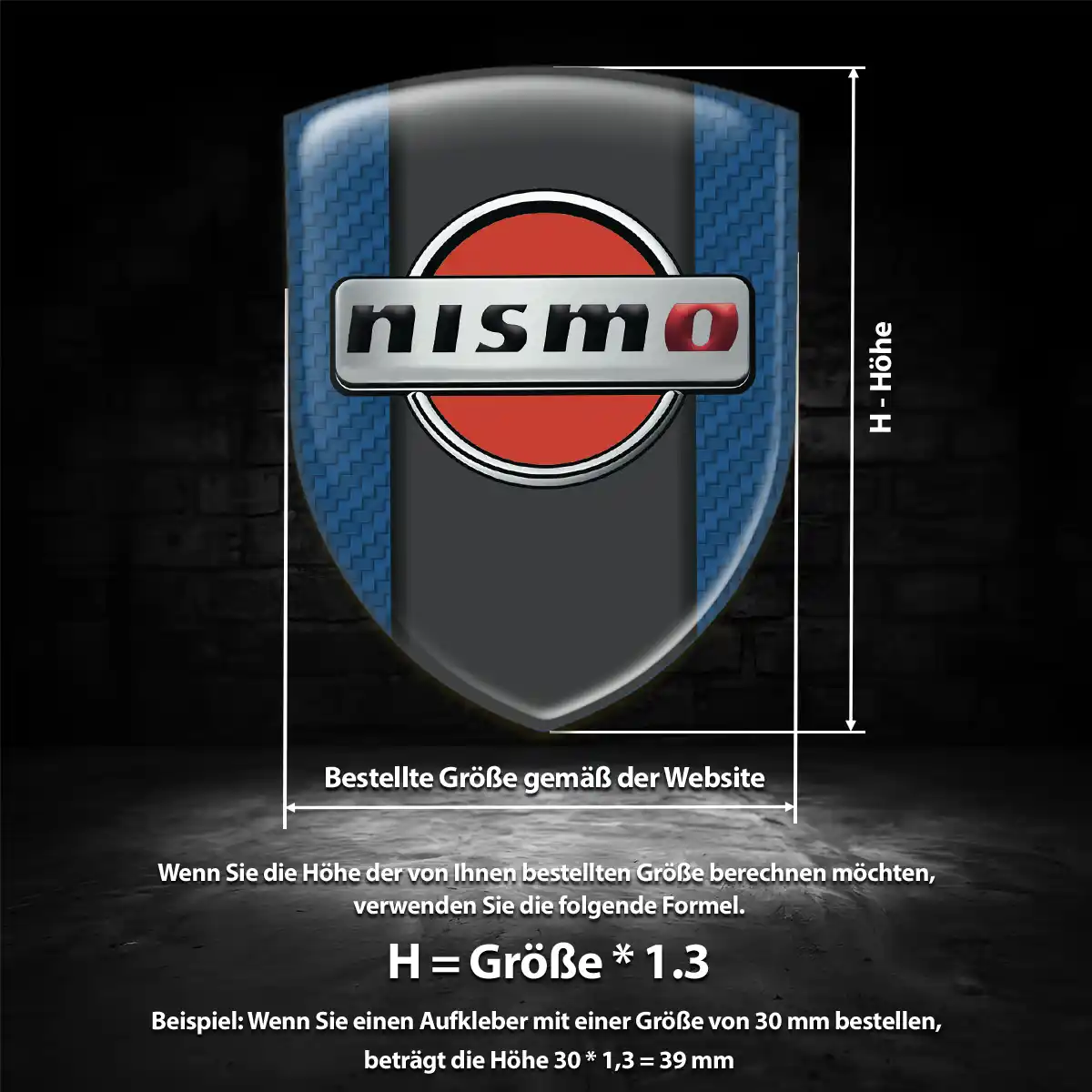 Nissan Aufkleber 3D Gel Silikon Elegantes Design