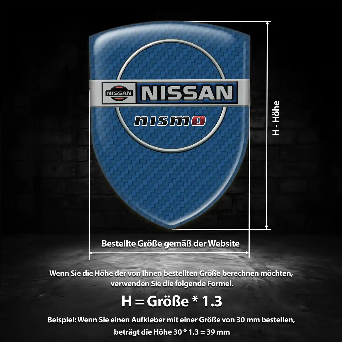 Nissan Aufkleber 3D Gel Silikon Erstklassige Qualität