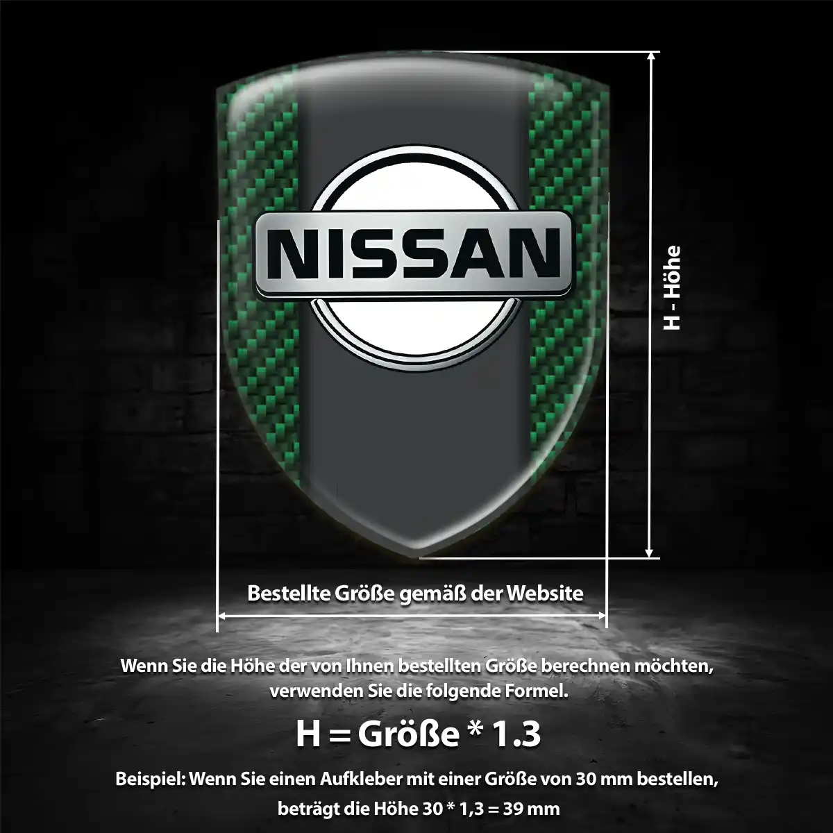 Nissan Aufkleber 3D Gel Silikon Exterieurdesign