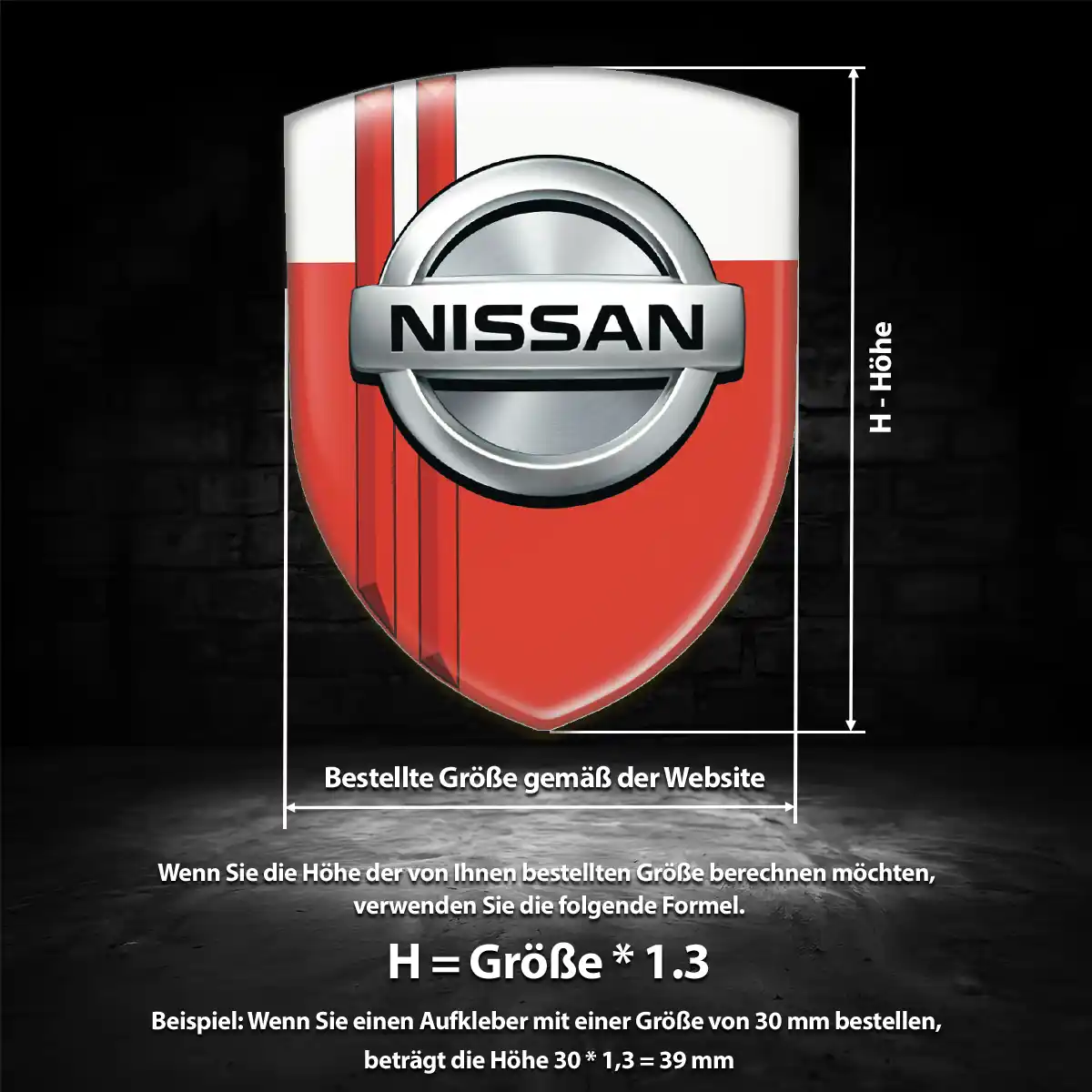 Nissan Aufkleber 3D Gel Silikon Höchste Qualität