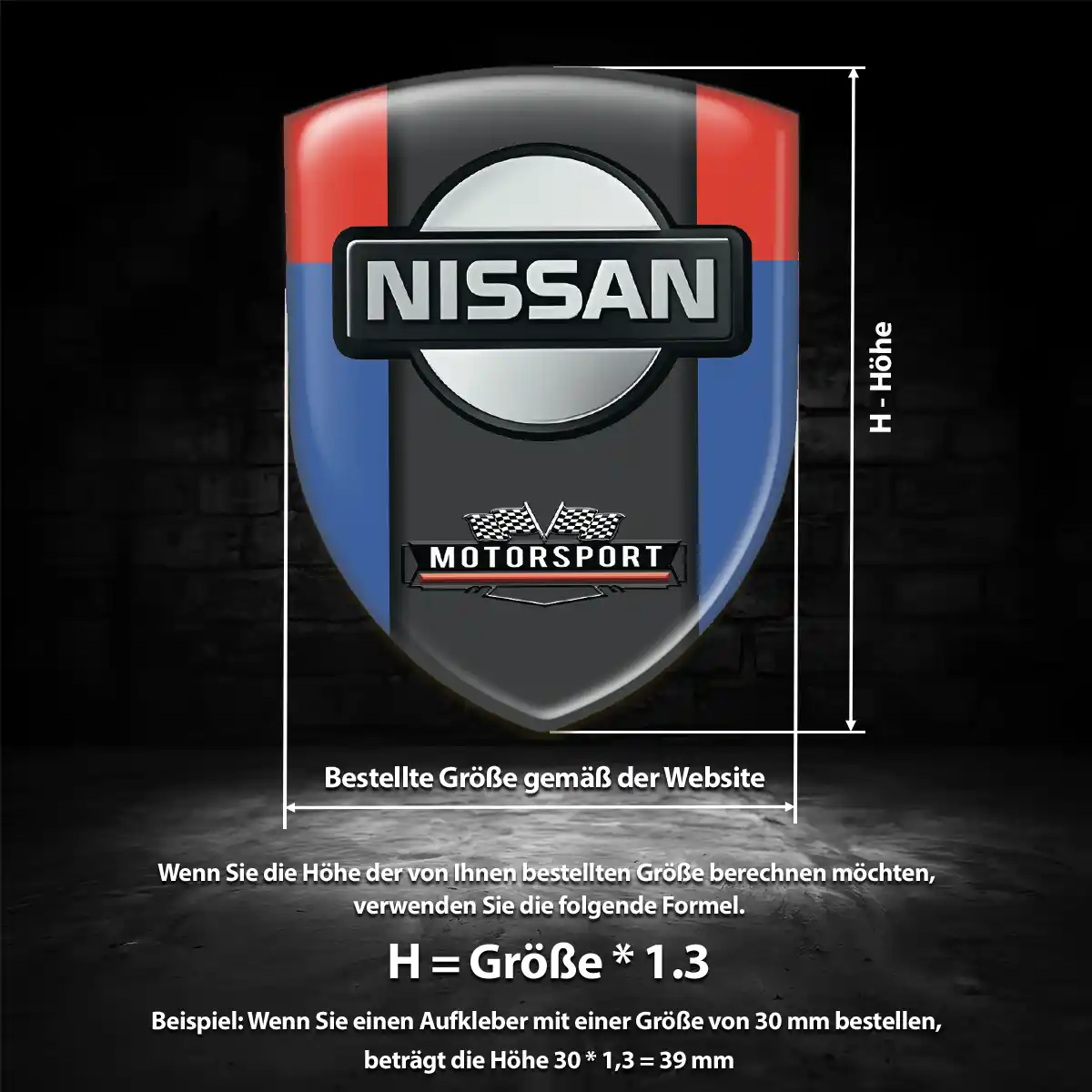 Nissan Aufkleber 3D Gel Silikon Luxus-Edition