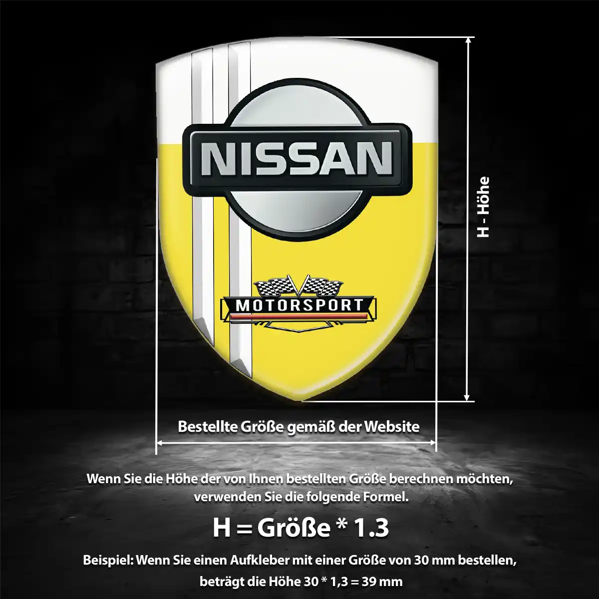 Nissan Aufkleber 3D Gel Silikon Modernes Design