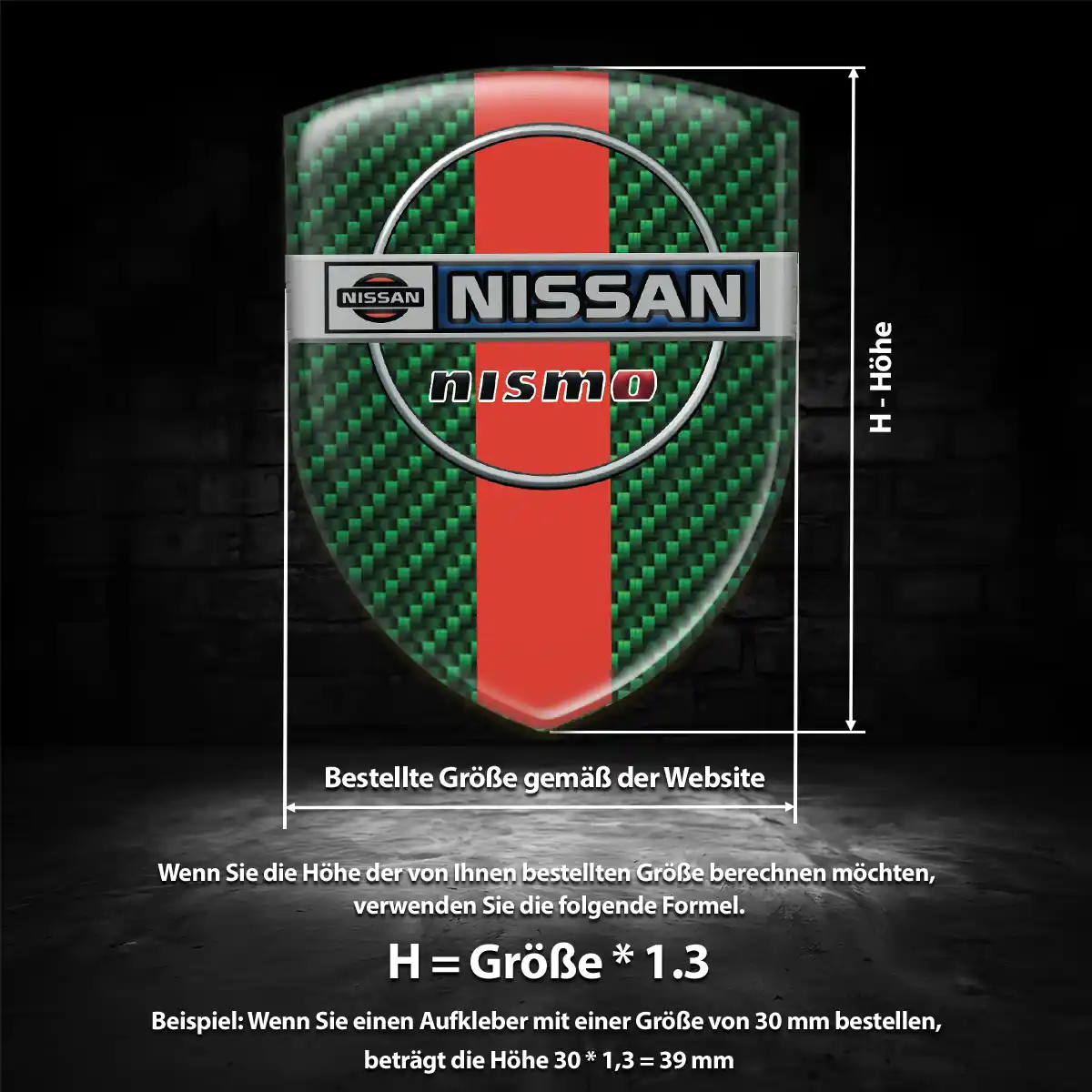 Nissan Aufkleber 3D Gel Silikon Premium-Edition