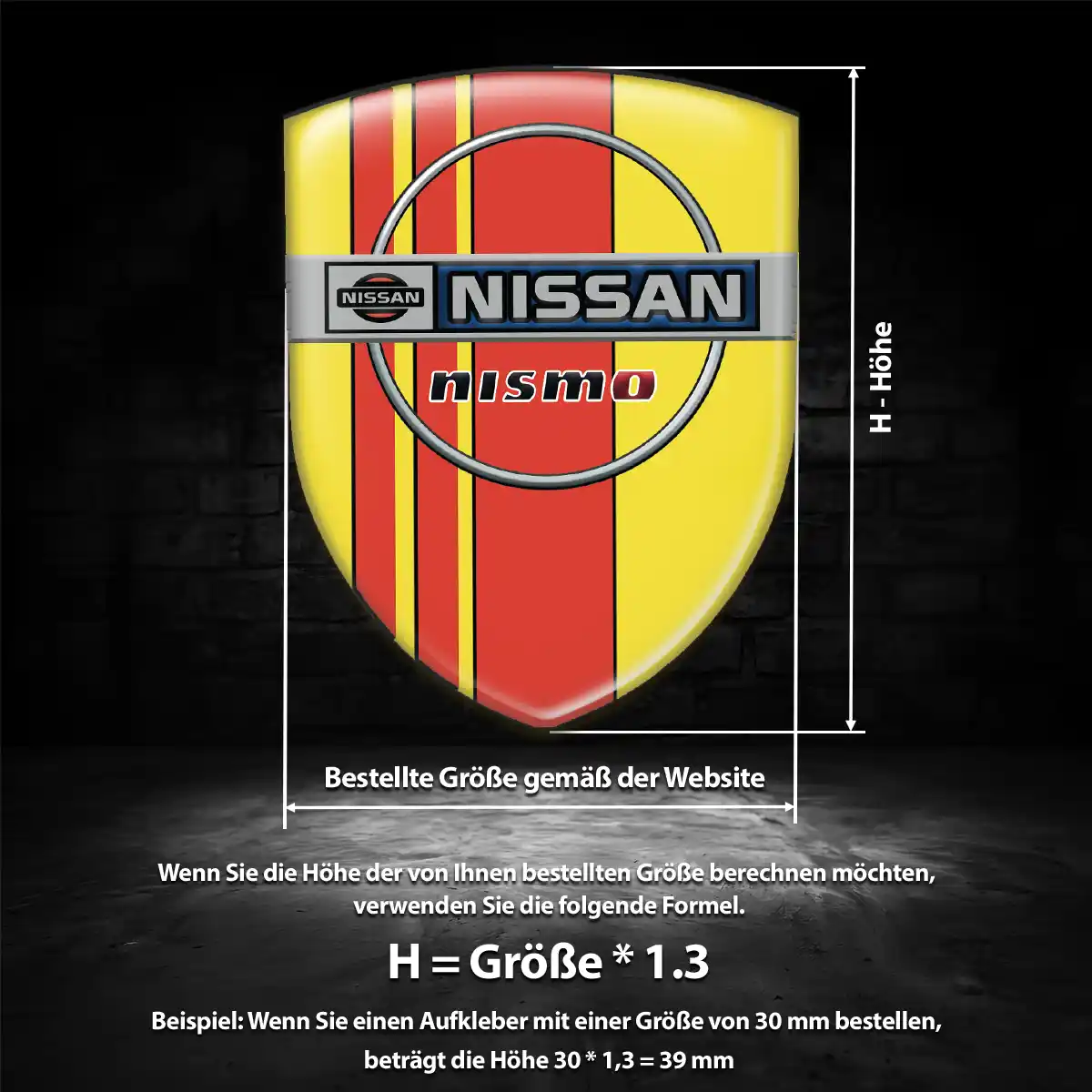 Nissan Aufkleber 3D Gel Silikon Stilvolles Design