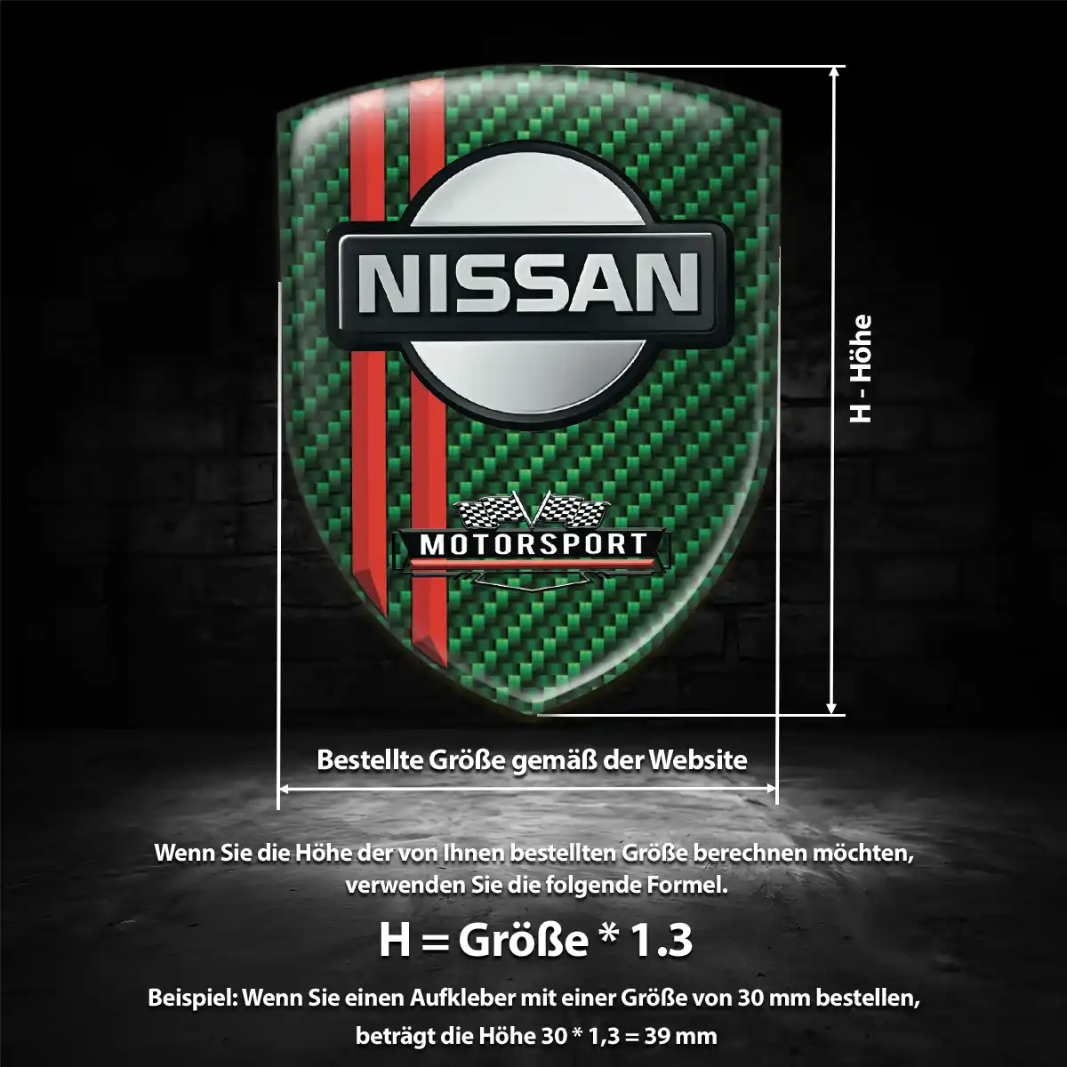 Nissan Aufkleber 3D Gel Silikon Tuningfahrzeug