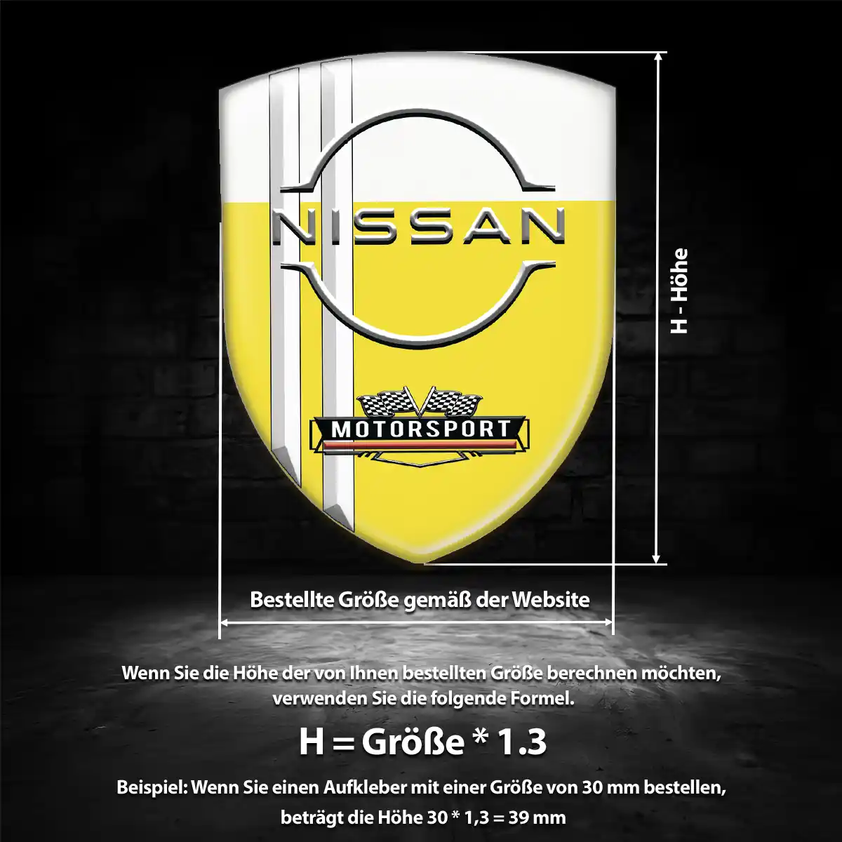 Nissan Aufkleber 3D Gel Wappen Anspruchsvolles Design