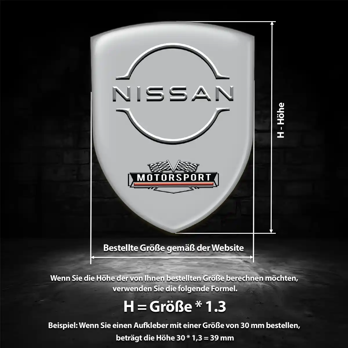 Nissan Aufkleber 3D Gel Wappen Auto Edles Design
