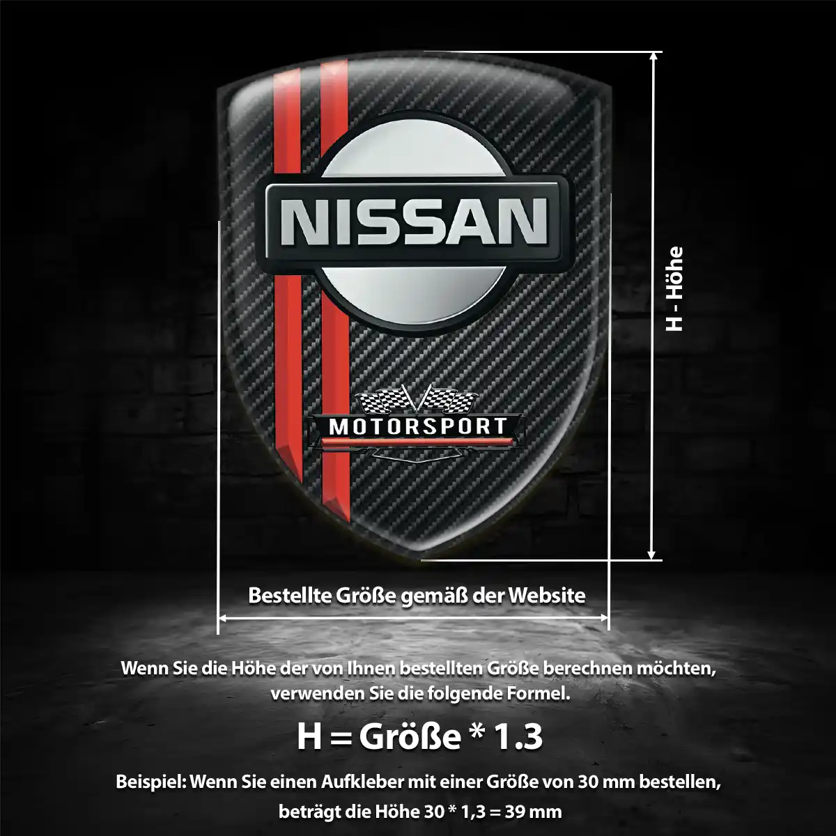 Nissan Aufkleber 3D Gel Wappen Auto Elegantes Design
