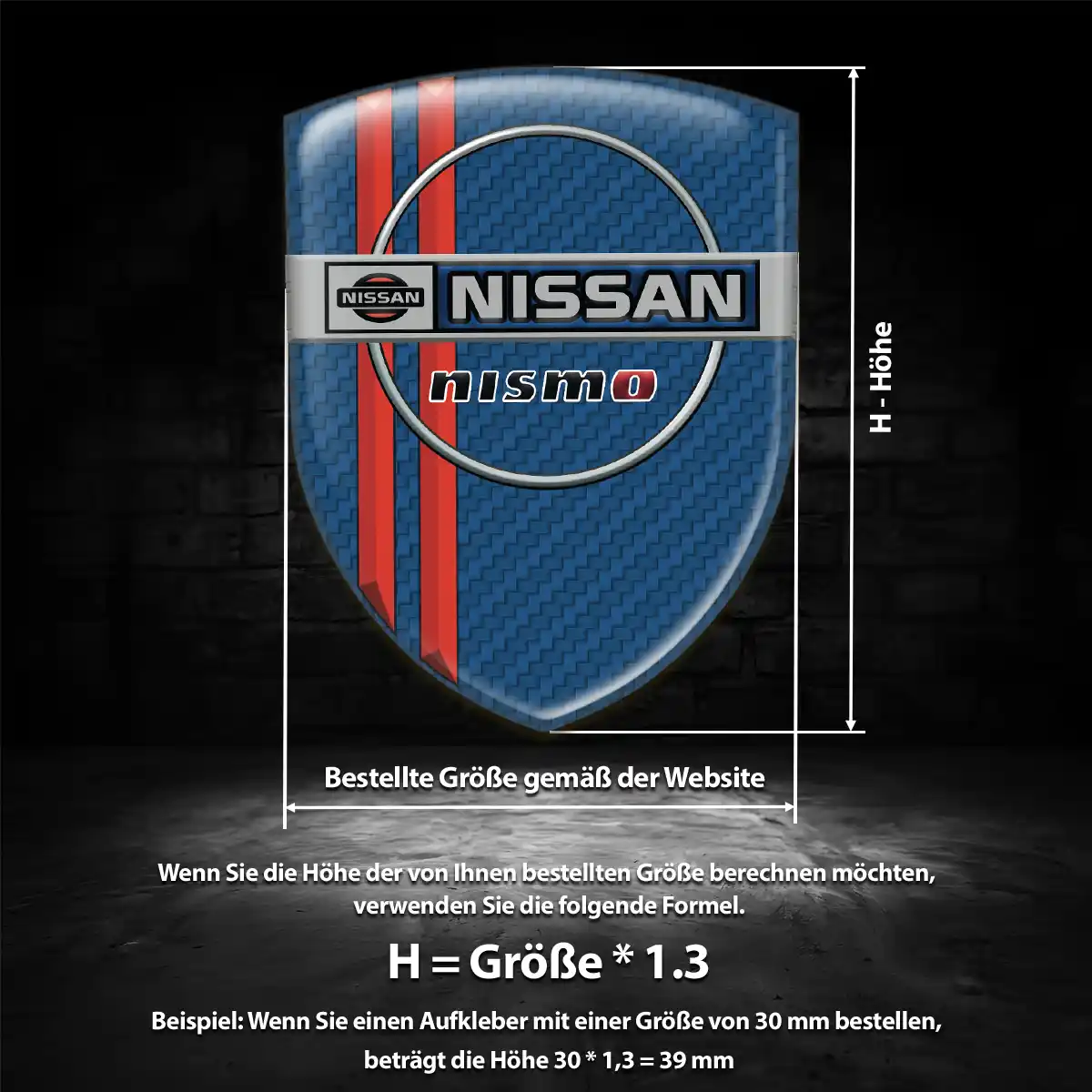 Nissan Aufkleber 3D Gel Wappen Auto Erstklassige Qualität