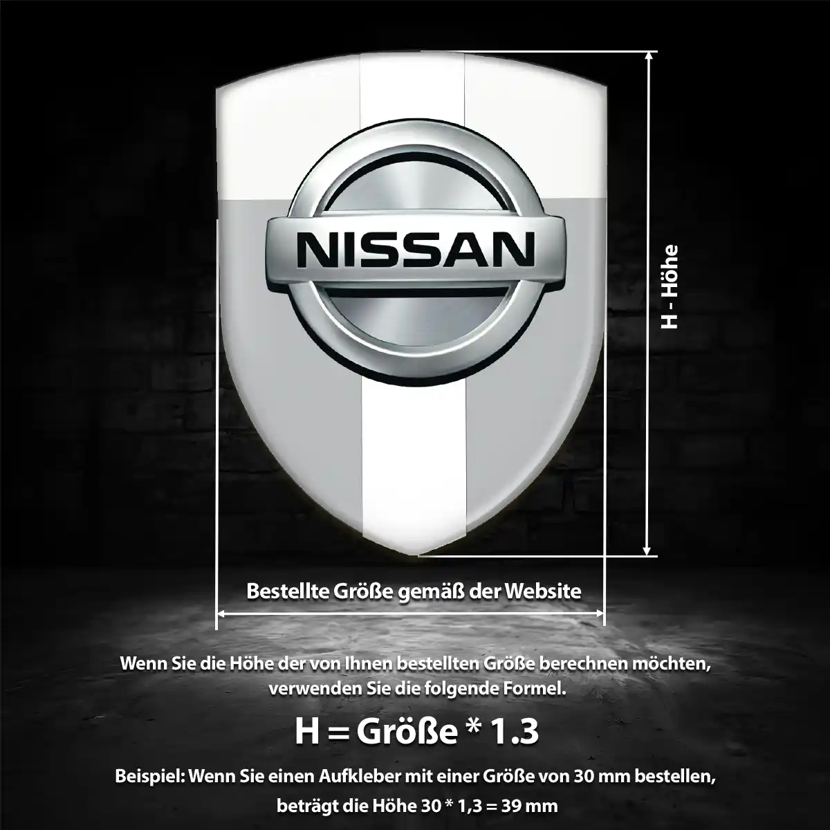Nissan Aufkleber 3D Gel Wappen Auto Exterieurdesign