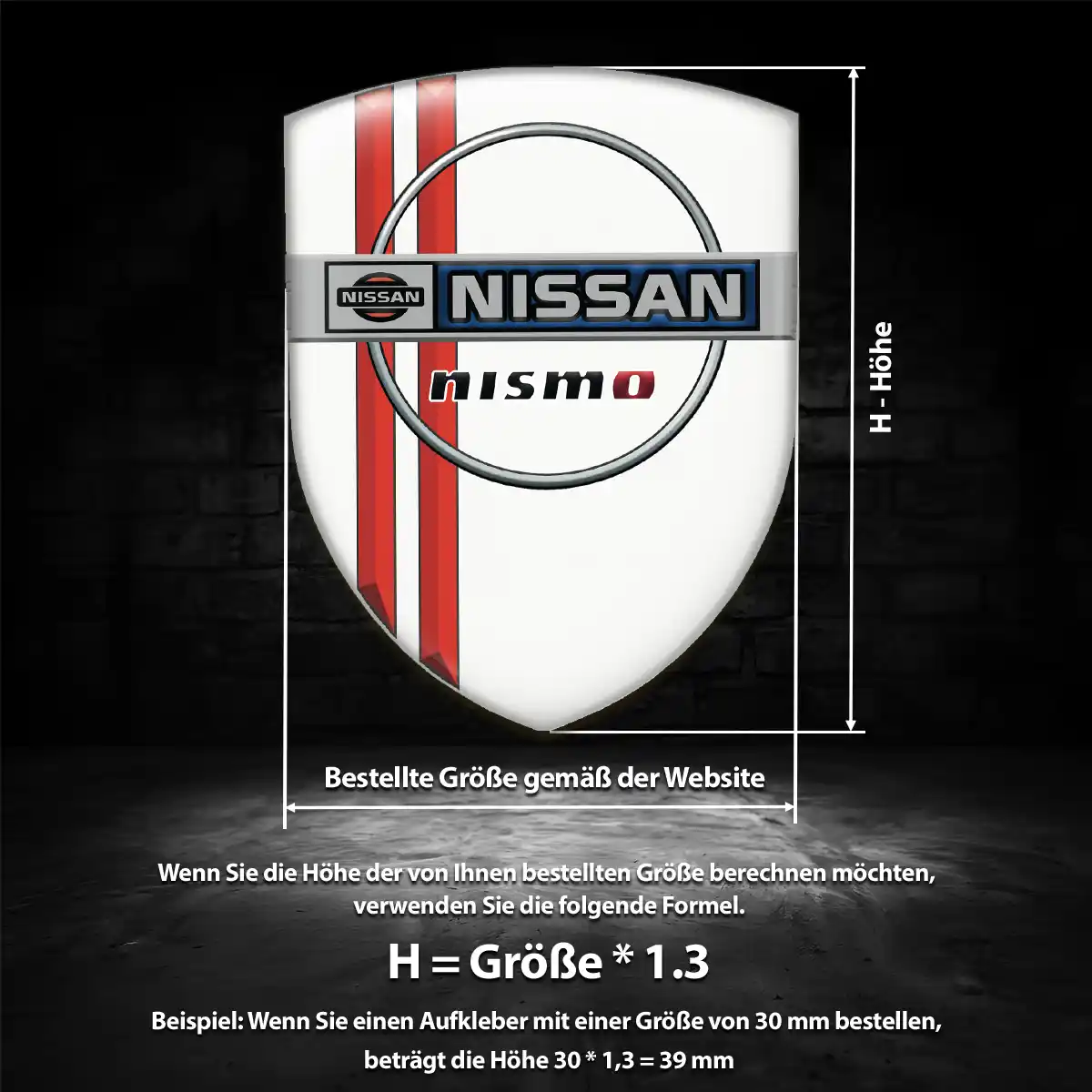 Nissan Aufkleber 3D Gel Wappen Auto Höchste Qualität