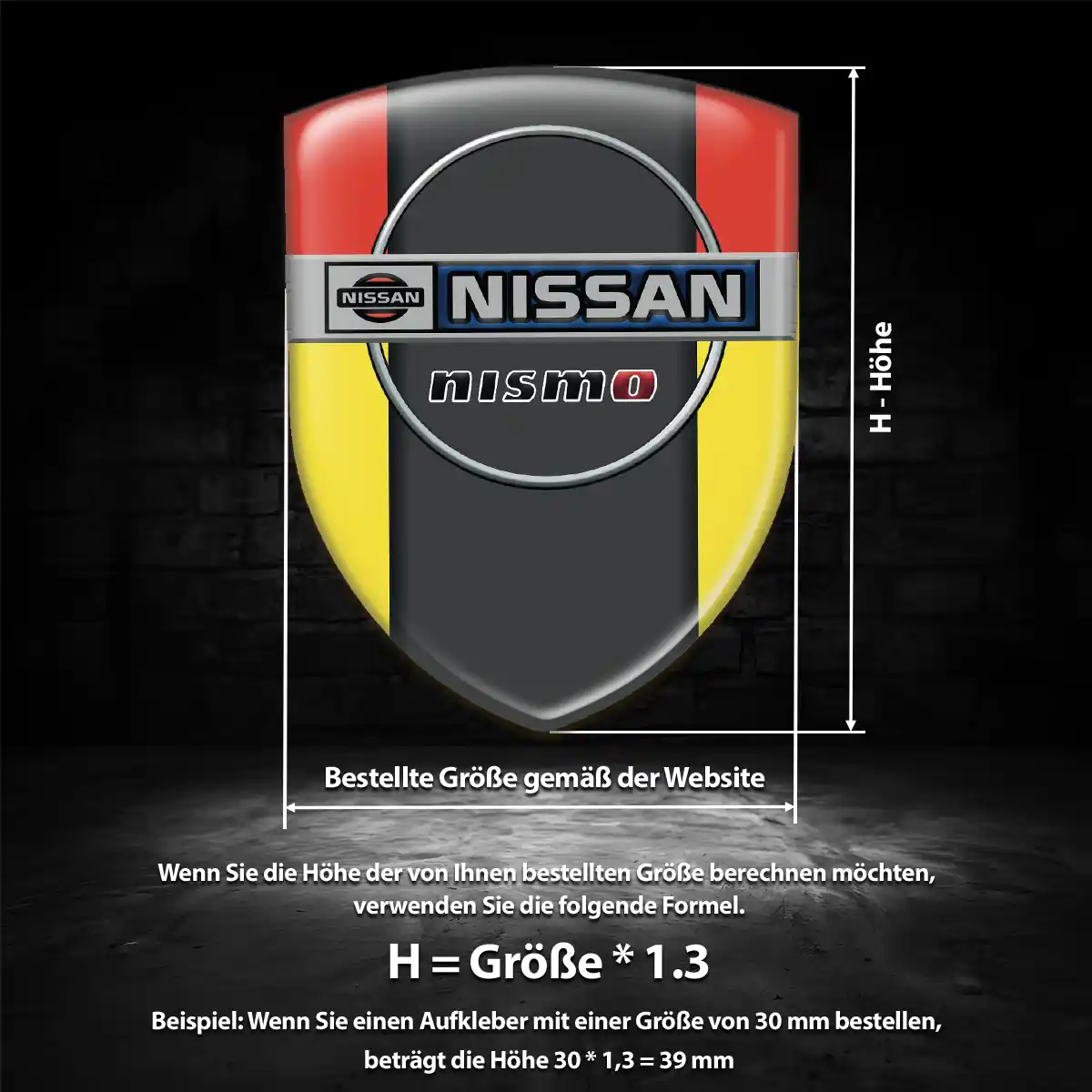 Nissan Aufkleber 3D Gel Wappen Auto Hochwertiges Harz