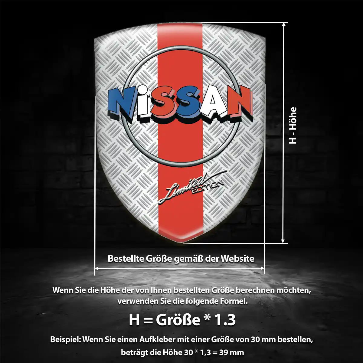 Nissan Aufkleber 3D Gel Wappen Auto Hohe Qualität