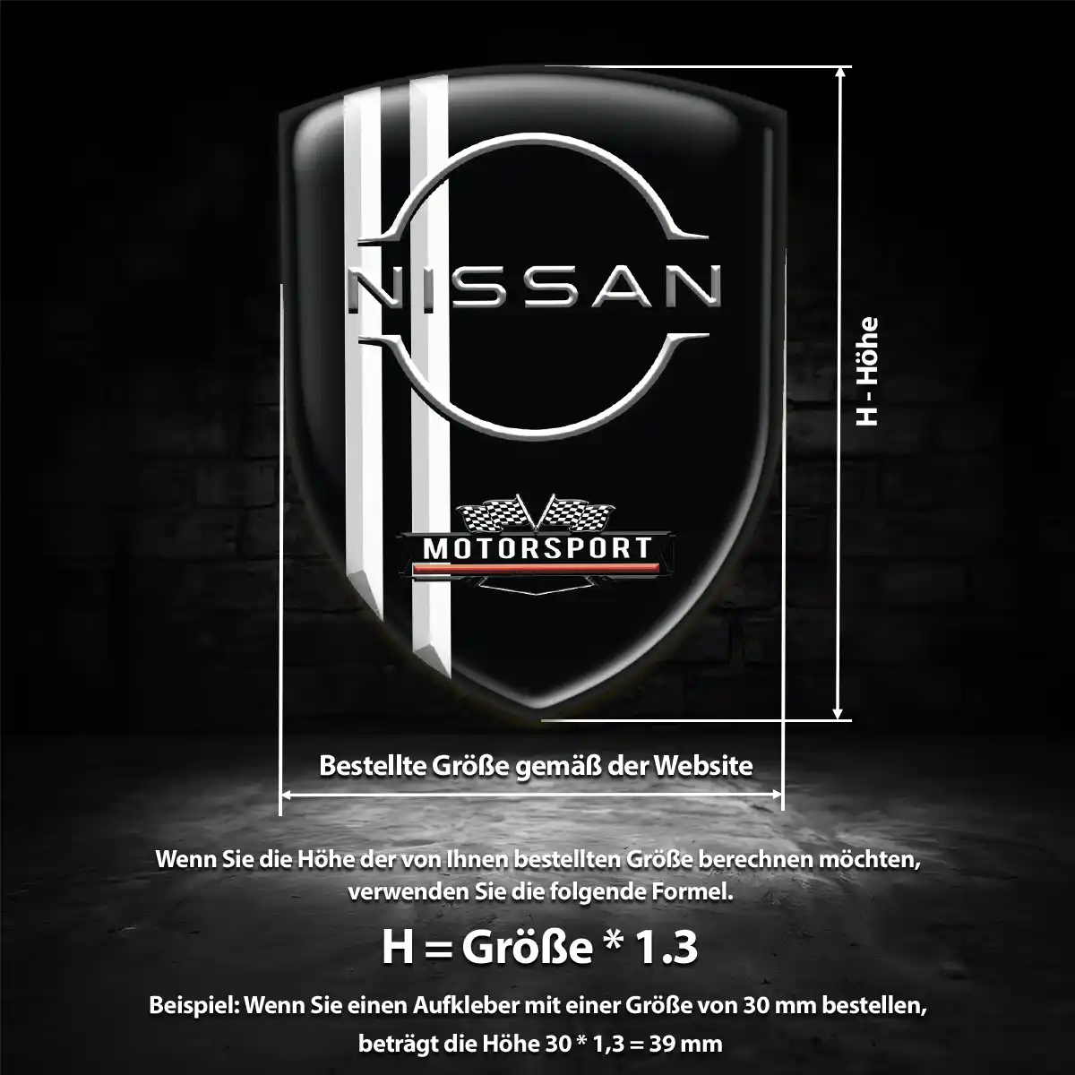 Nissan Aufkleber 3D Gel Wappen Auto Luxus-Edition