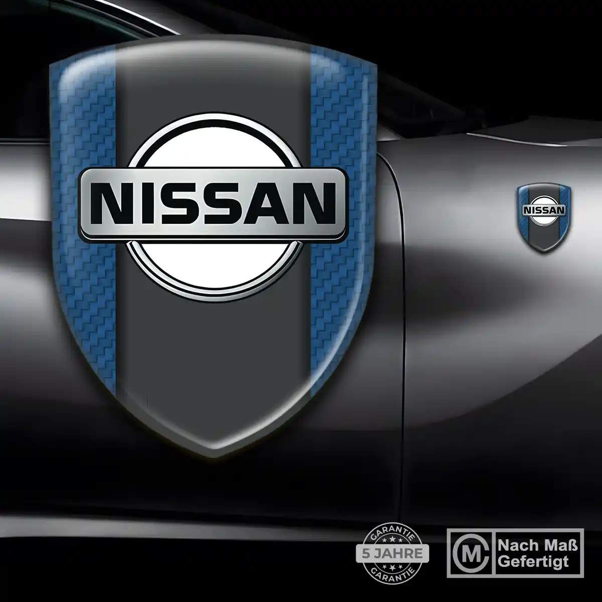 Nissan Aufkleber 3D Gel Wappen Auto Markenedition