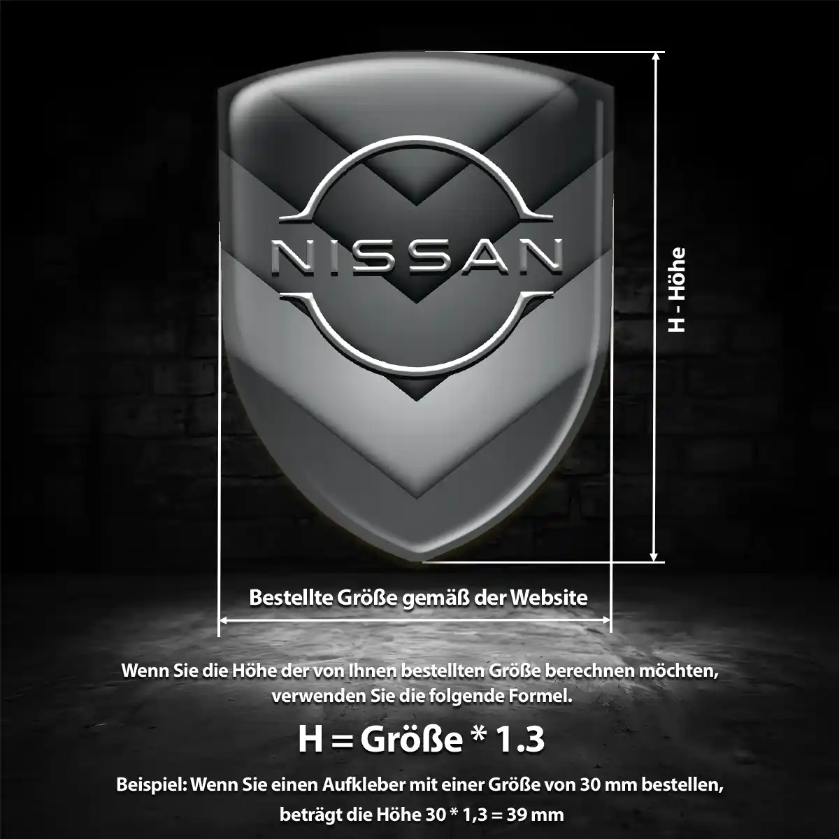 Nissan Aufkleber 3D Gel Wappen Auto Premiumqualität