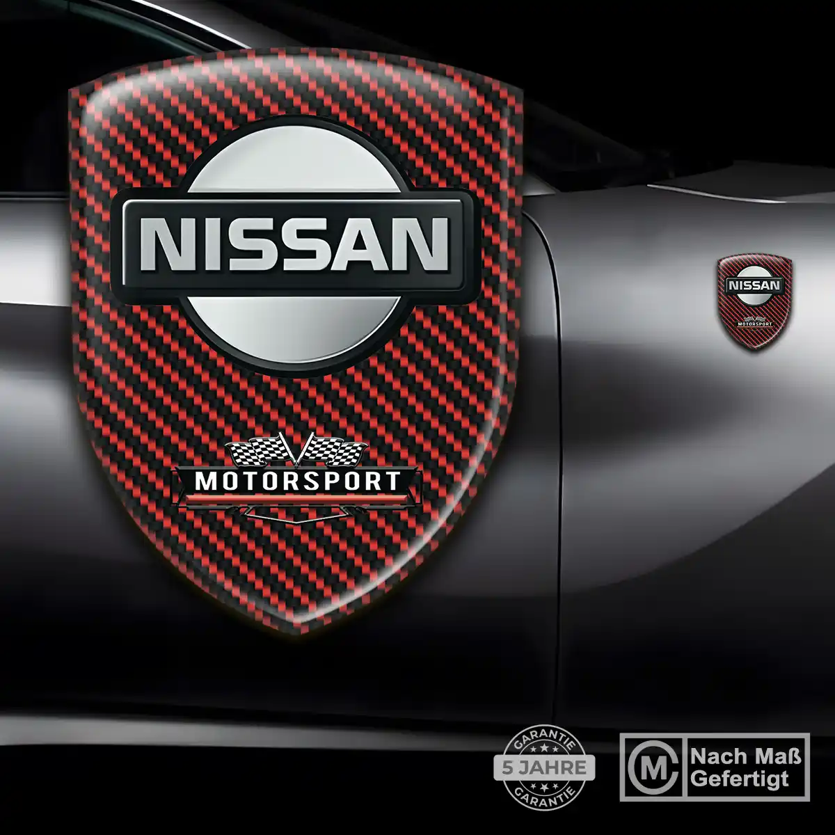 Nissan Aufkleber 3D Gel Wappen Edles Design