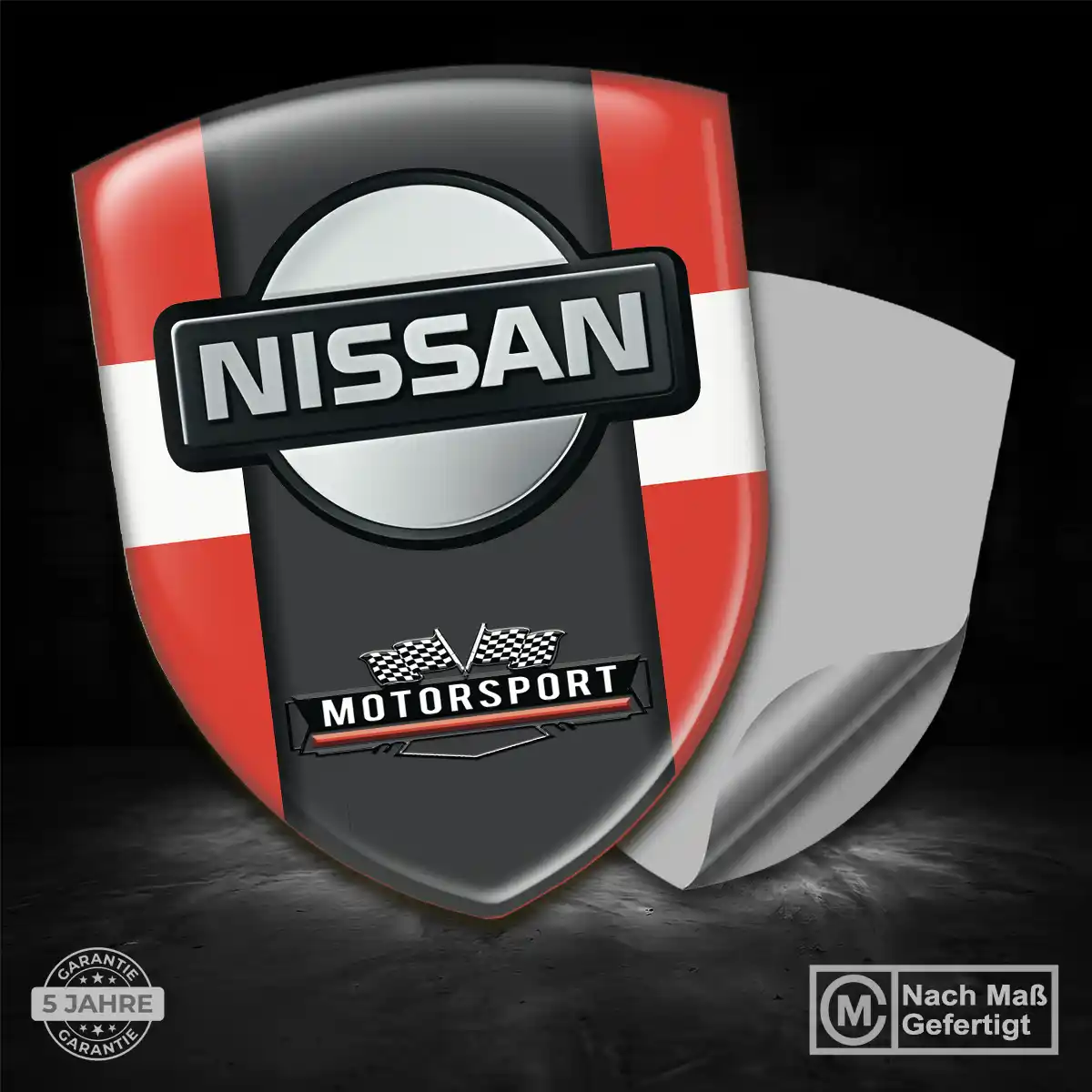 Nissan Aufkleber 3D Gel Wappen Elegantes Design