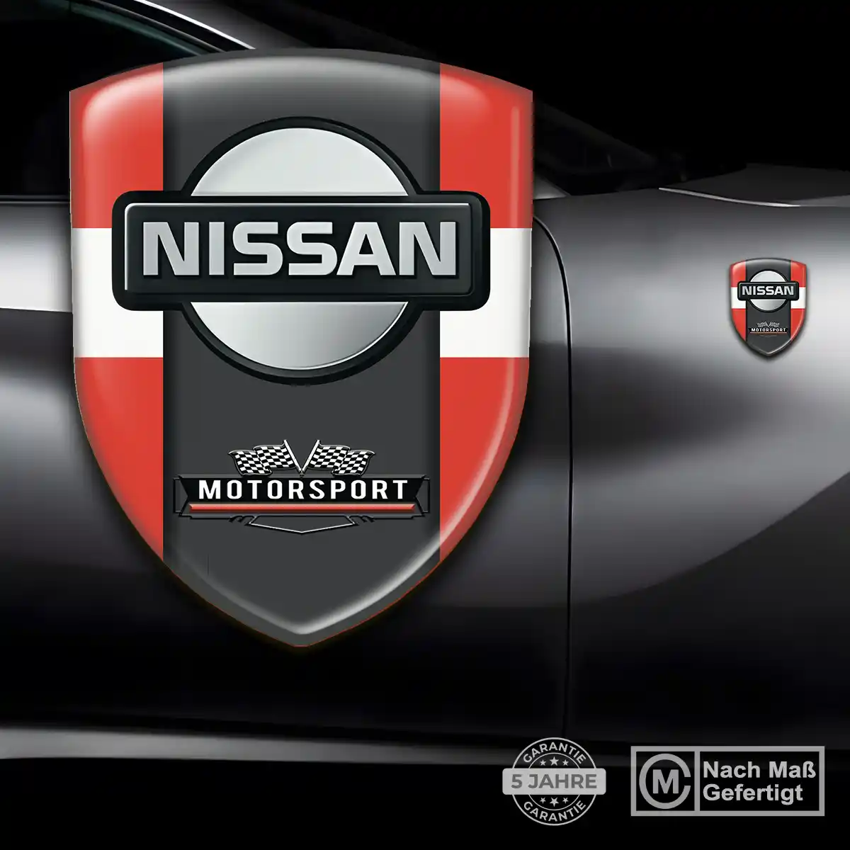 Nissan Aufkleber 3D Gel Wappen Elegantes Design