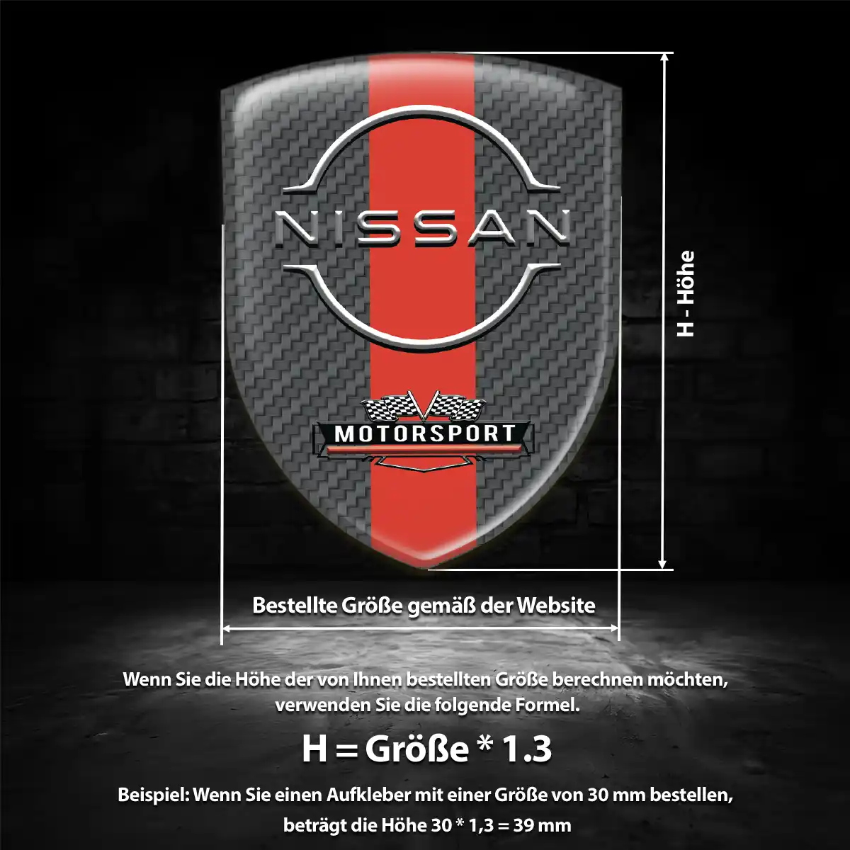 Nissan Aufkleber 3D Gel Wappen Exterieurdesign