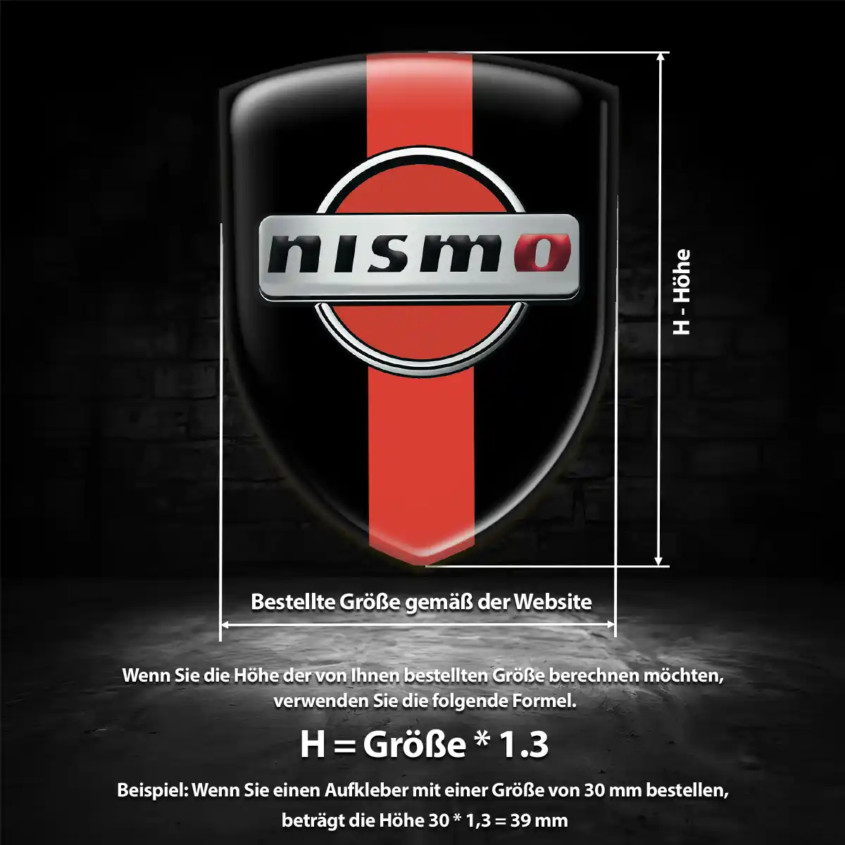 Nissan Aufkleber 3D Gel Wappen Hochwertiges Harz