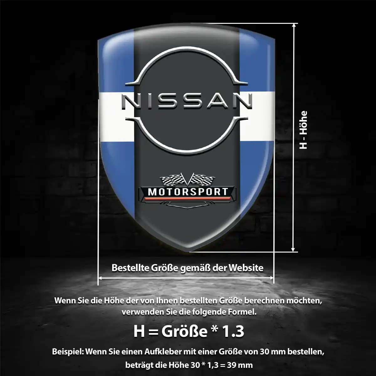 Nissan Aufkleber 3D Gel Wappen Hohe Qualität