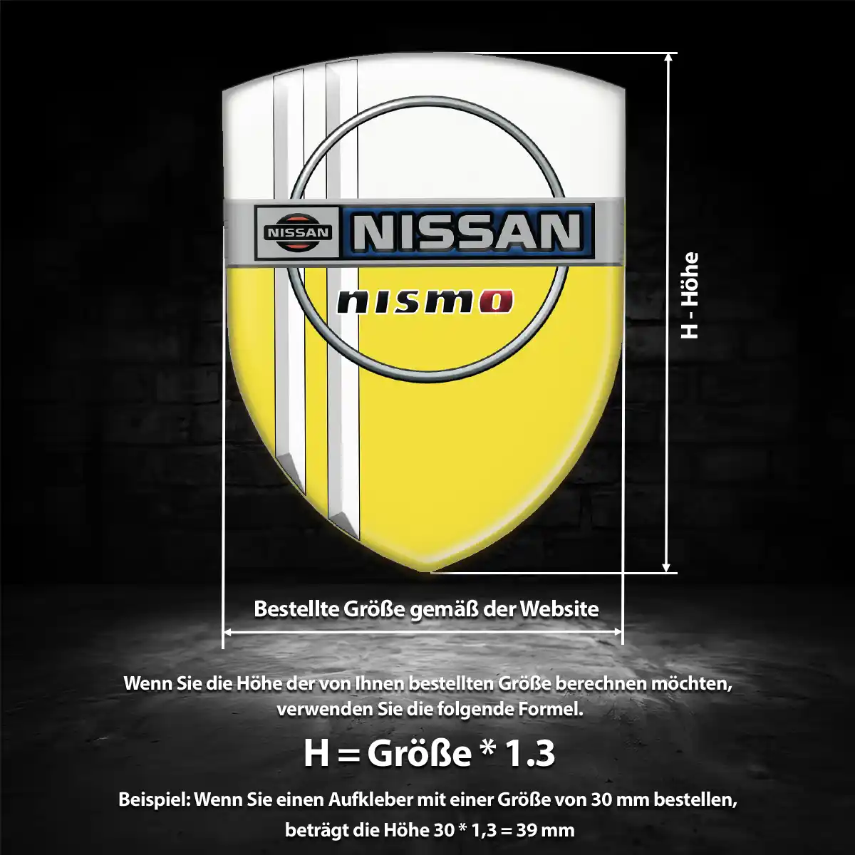 Nissan Aufkleber 3D Gel Wappen Limitierte Auflage
