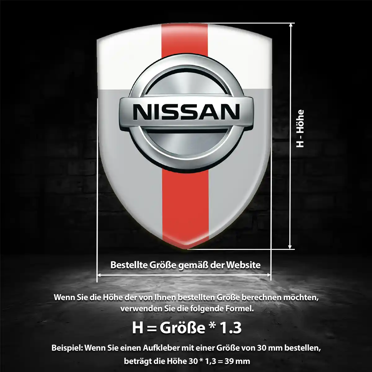 Nissan Aufkleber 3D Gel Wappen Luxus-Edition