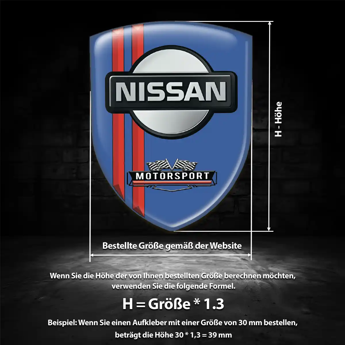 Nissan Aufkleber 3D Gel Wappen Modernes Design