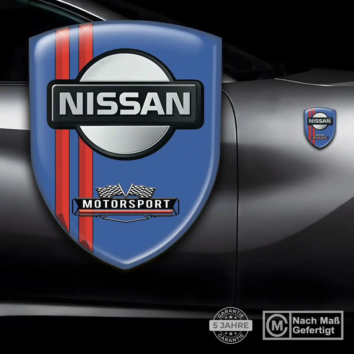 Nissan Aufkleber 3D Gel Wappen Modernes Design