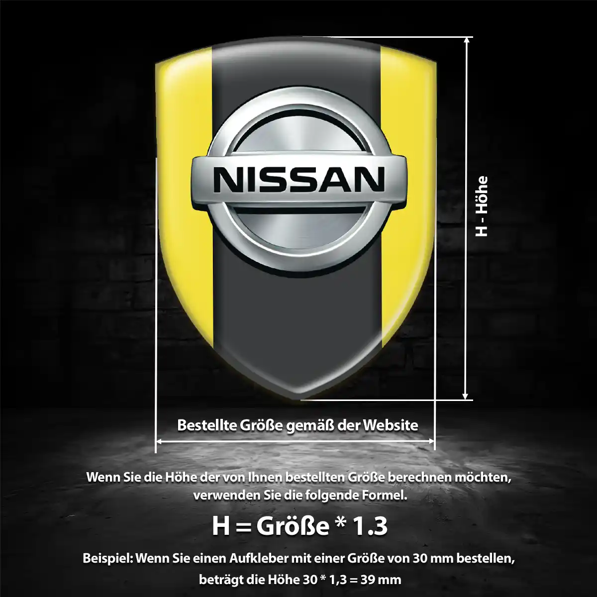 Nissan Aufkleber 3D Gel Wappen Premium-Edition