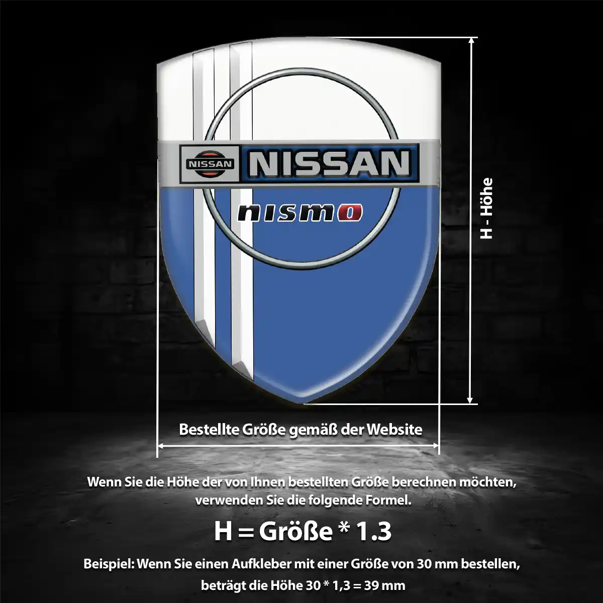 Nissan Aufkleber 3D Gel Wappen Premiumqualität