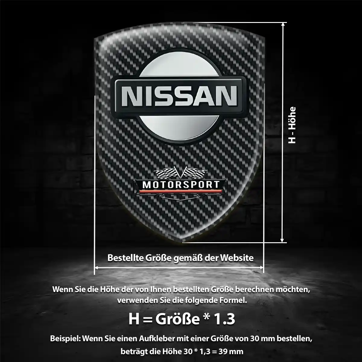 Nissan Aufkleber 3D Gel Wappen Tuningfahrzeug
