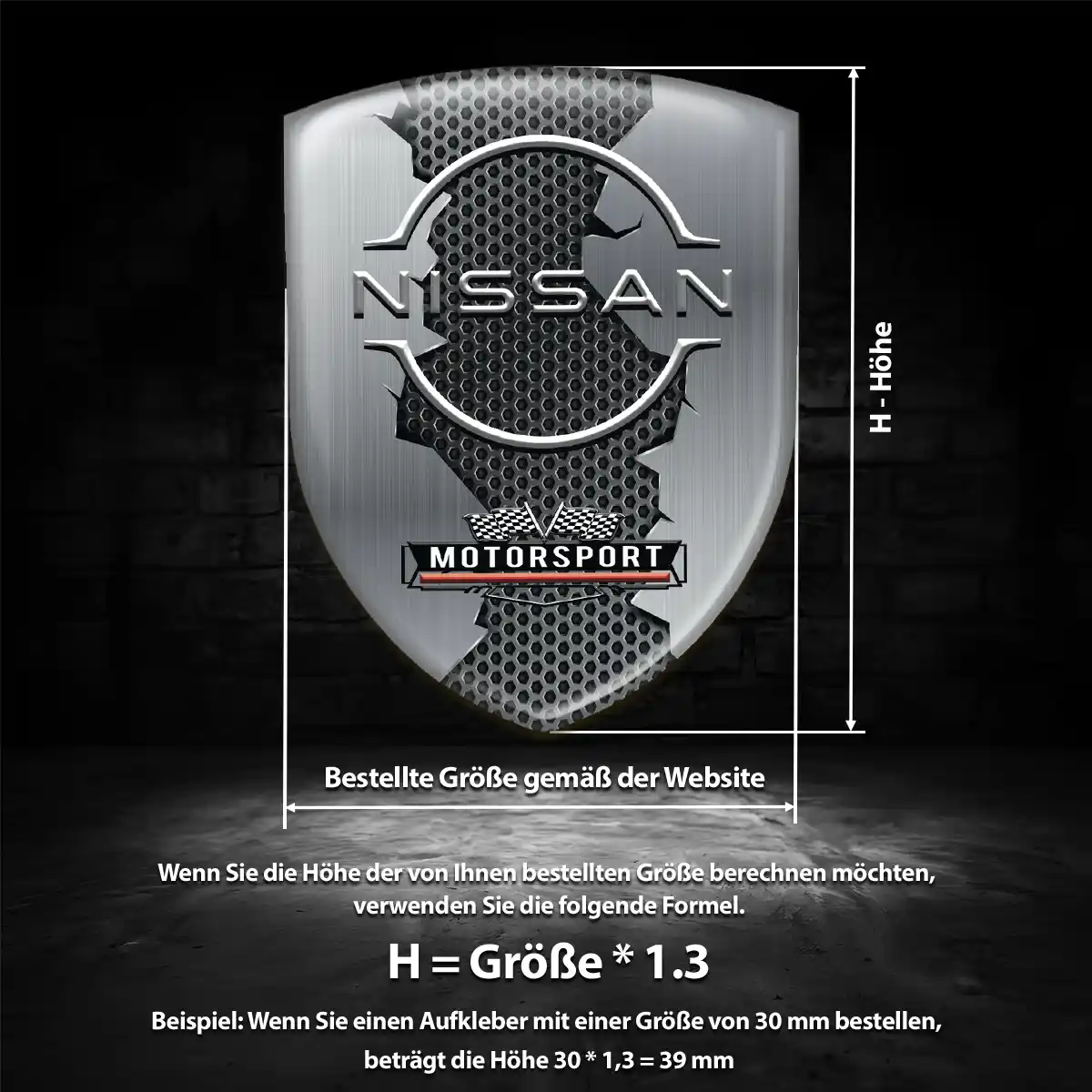 Nissan Aufkleber Emblem Anspruchsvolles Design