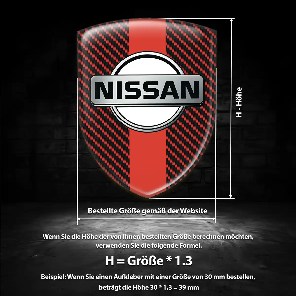 Nissan Aufkleber Emblem Ausdrucksstarkes Design