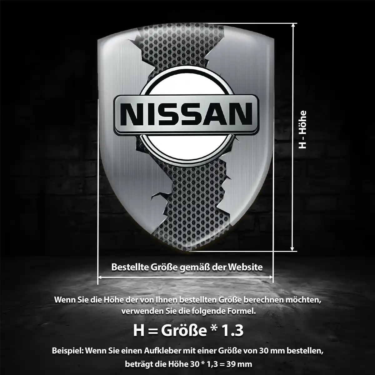 Nissan Aufkleber Emblem Edles Design