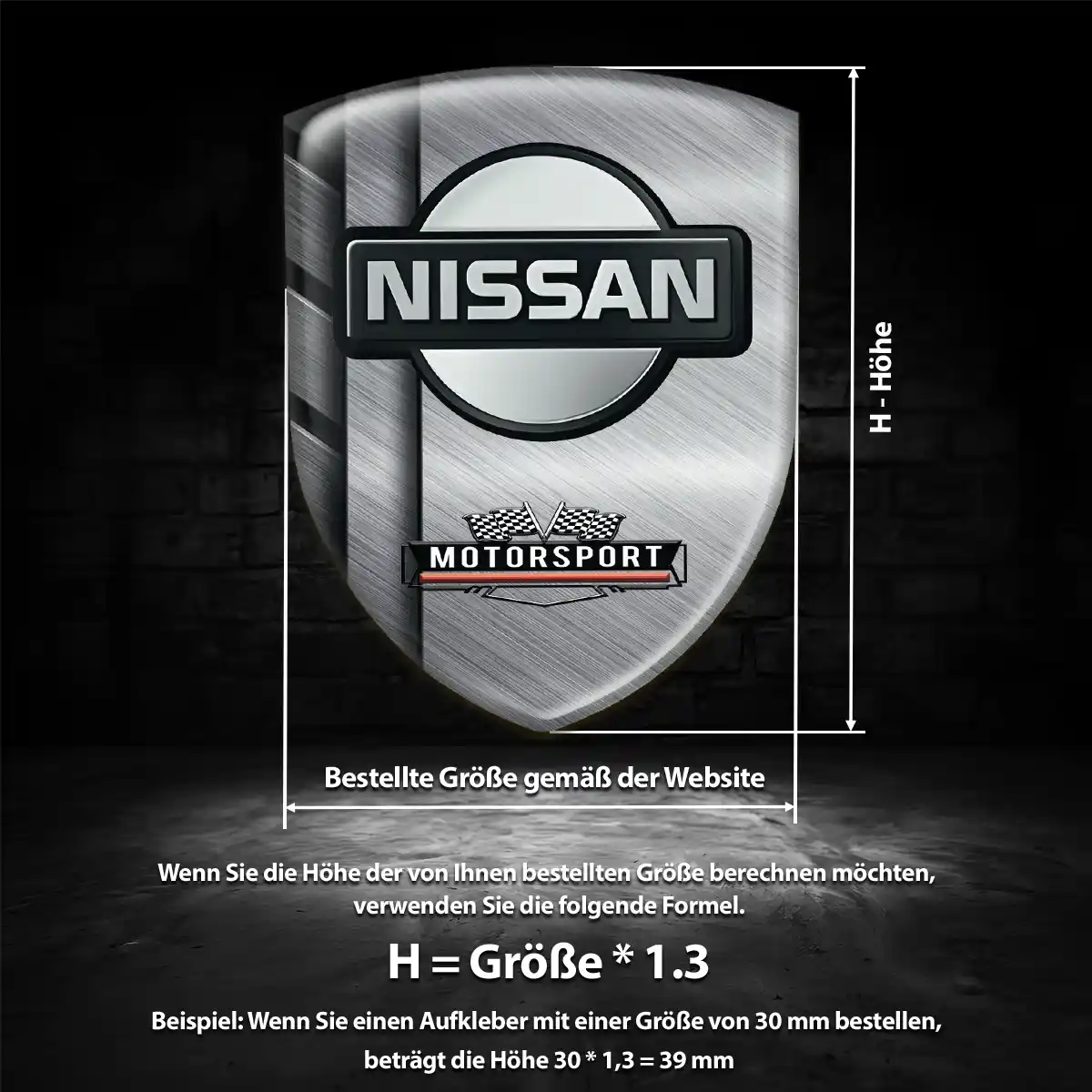 Nissan Aufkleber Emblem Elegantes Design