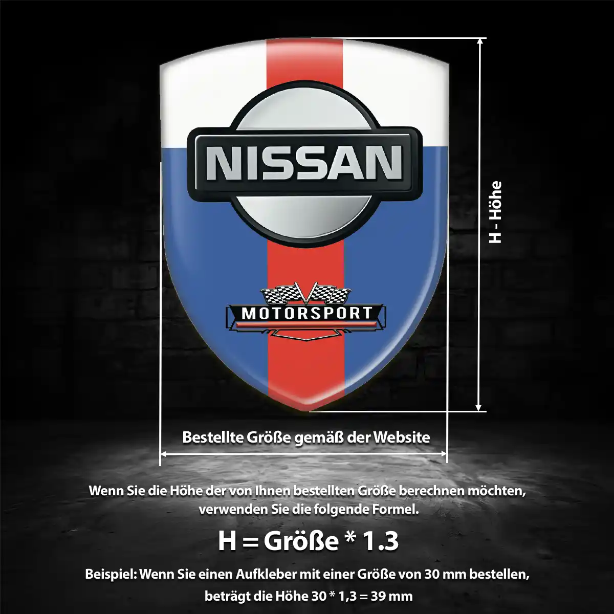 Nissan Aufkleber Emblem Erstklassige Qualität